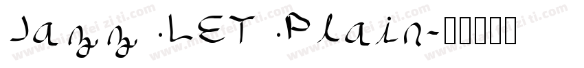 Jazz LET Plain字体转换